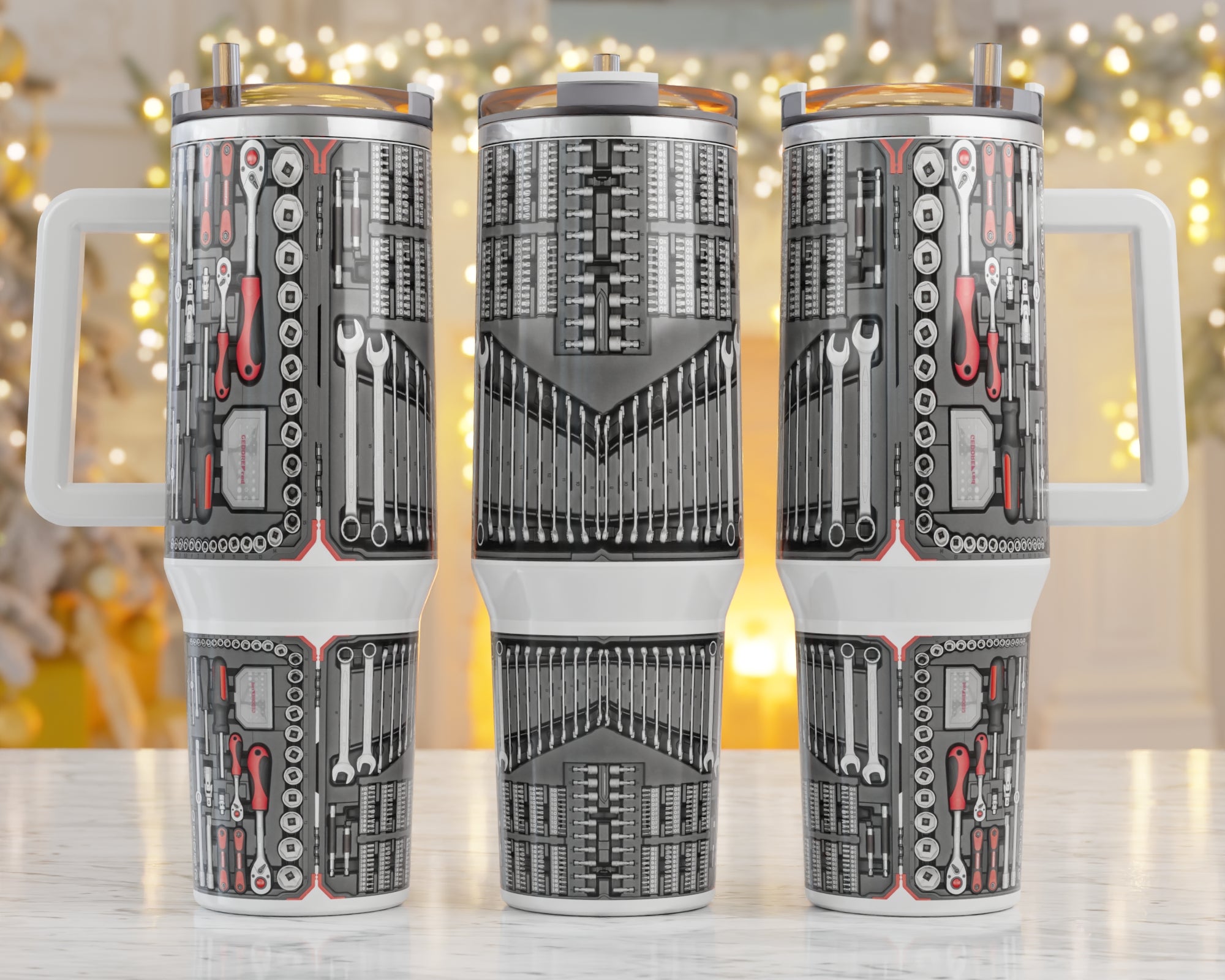 Two 40 oz Double Wall Stainless Steel Tumbler with Tanzania